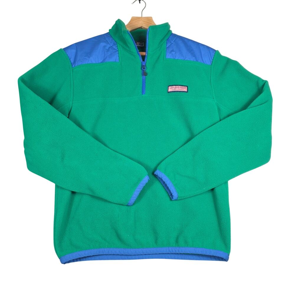 Vintage Vineyard Vines Green 1/4 Zip Fleece Pullover